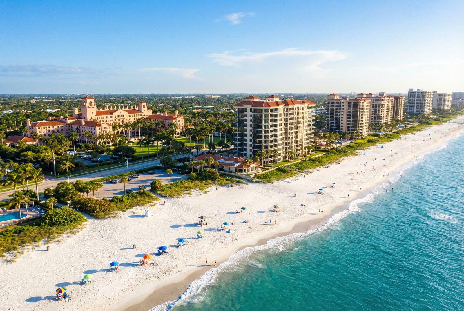 Boca Raton beach and Boca Resort aerial