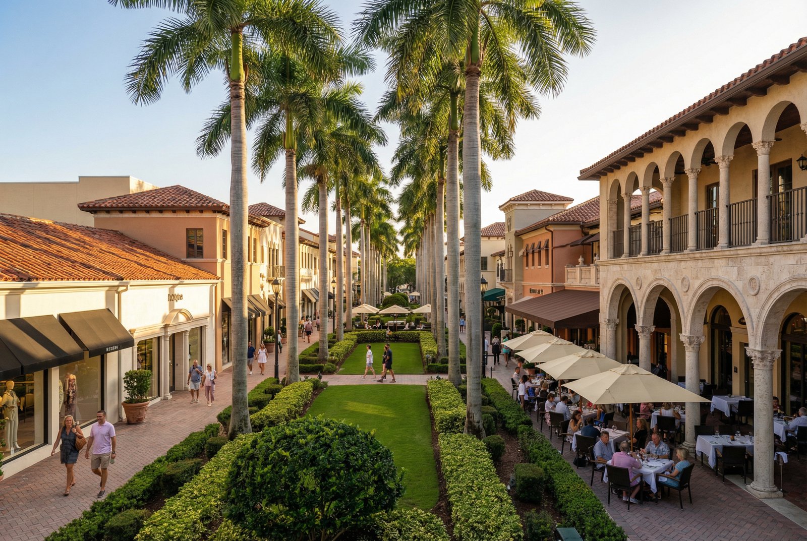 Mizner Park Boca Raton luxury shopping and dining