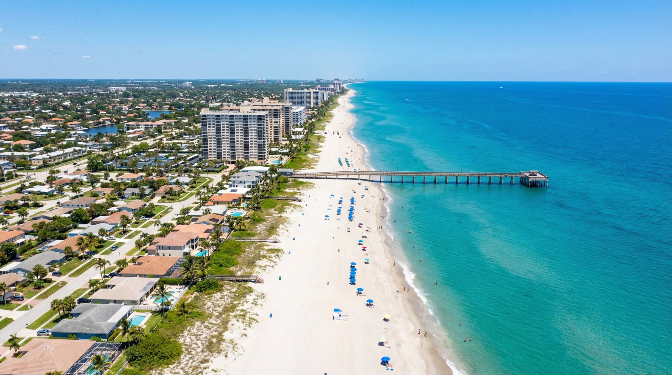 Deerfield Beach Florida aerial view